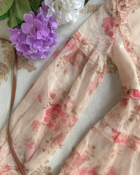 Summer Floral Ruffle Tiered Short Dress